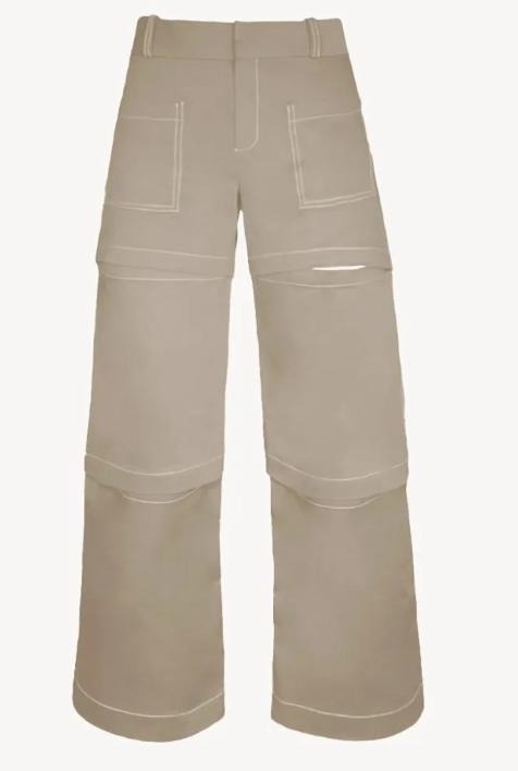 Cutouts Pants Greige