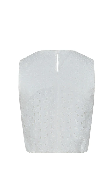 Crop Top Vereda white Eyelet