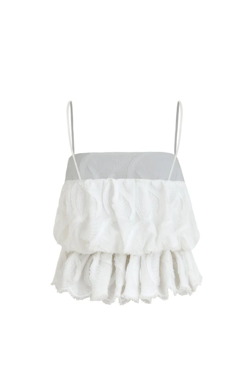 Lunel Crop Top White