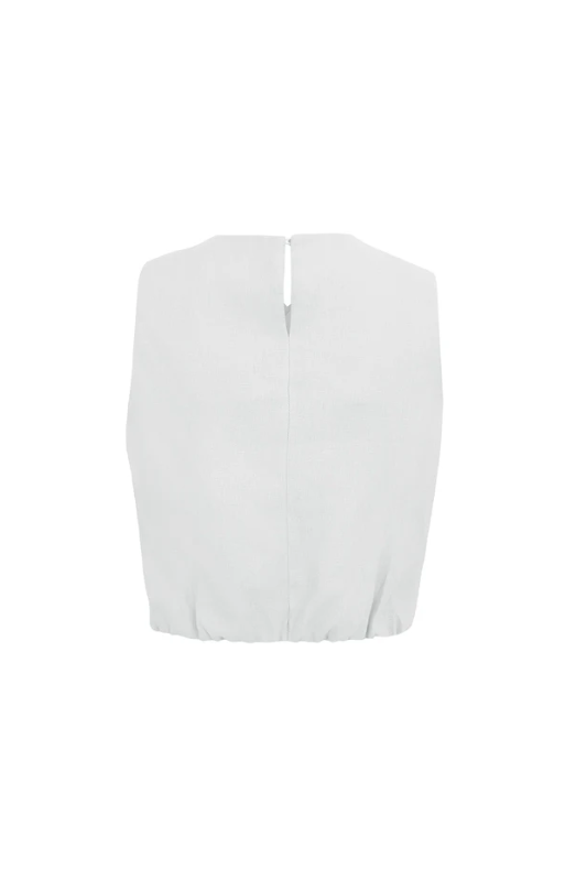 Crop Top Vereda White Linen