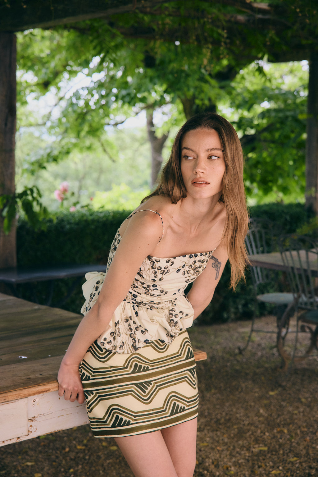 Maia Crop Top Black/Natural