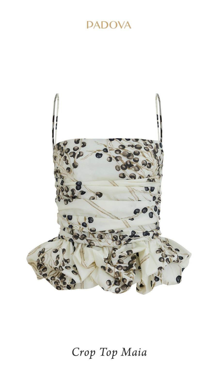 Maia Crop Top Black/Natural